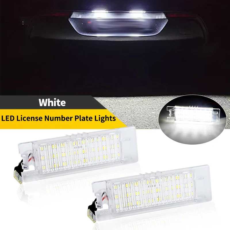 2PC Super Bright LED License Number Plate Light For Alfa Romeo 147 156 159 166 Brera Giulietta Fiat 500L Grande Punto 188 Evo