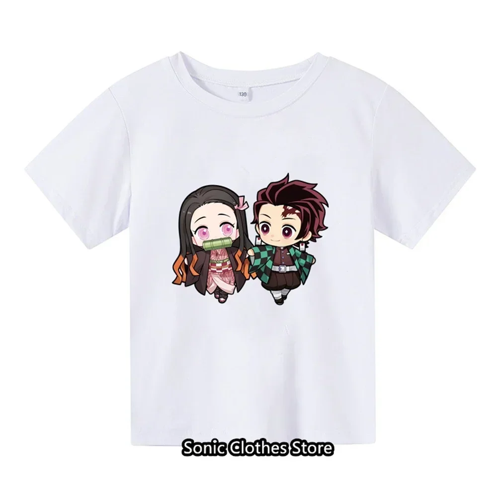 Summer New T-shirt Cartoon Print Children's Short Sleeve Boys and Girls Fashion Short Sleeve