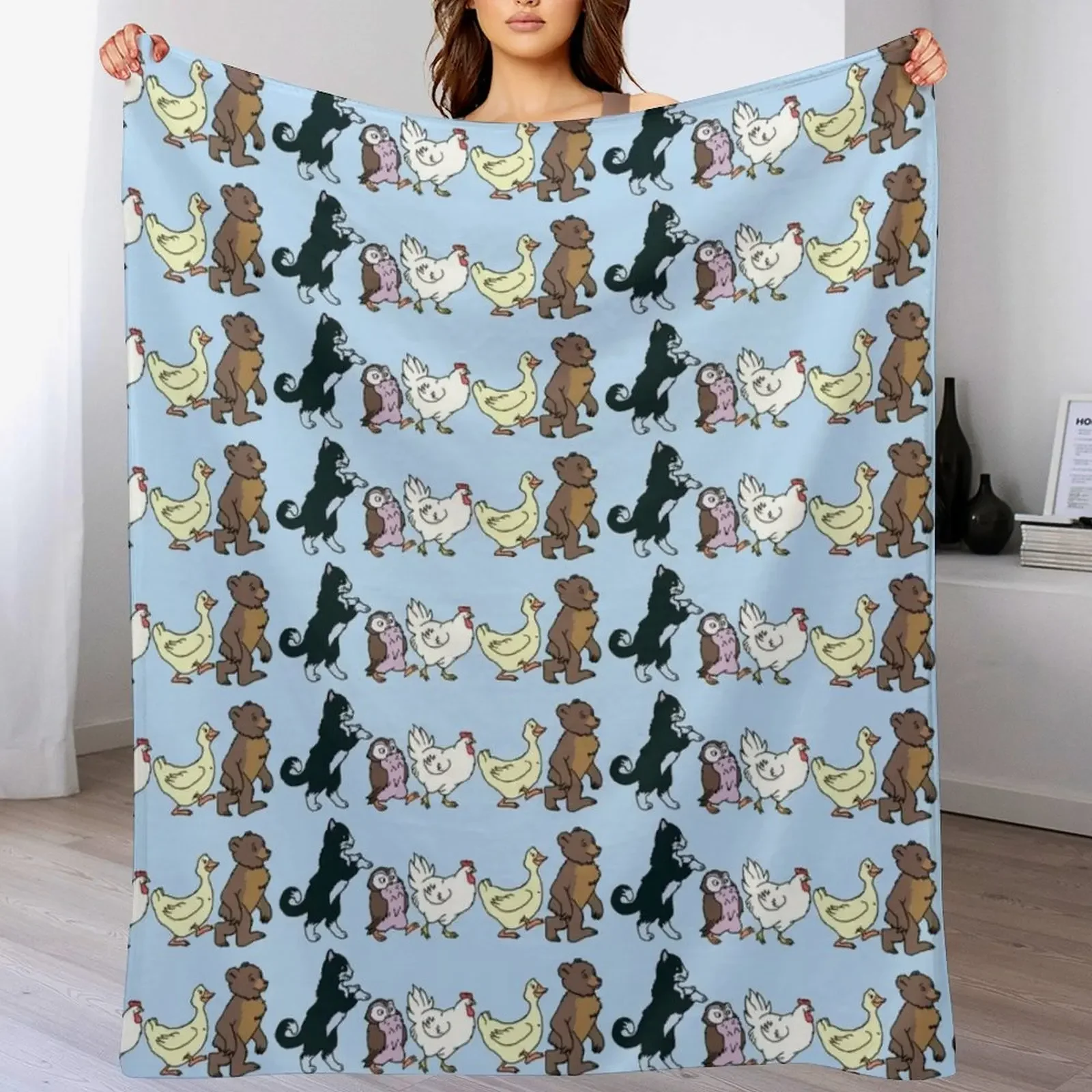 Little Bear and Friends Art Throw Blanket Luxury Brand Sofa Throw heavy to sleep Blankets