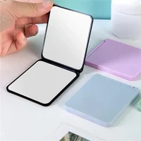 Portable Foldable Double-Sided Makeup Mirror Mini Pocket Size for Student Dormitory Desktop Home Decor Small Gift 3