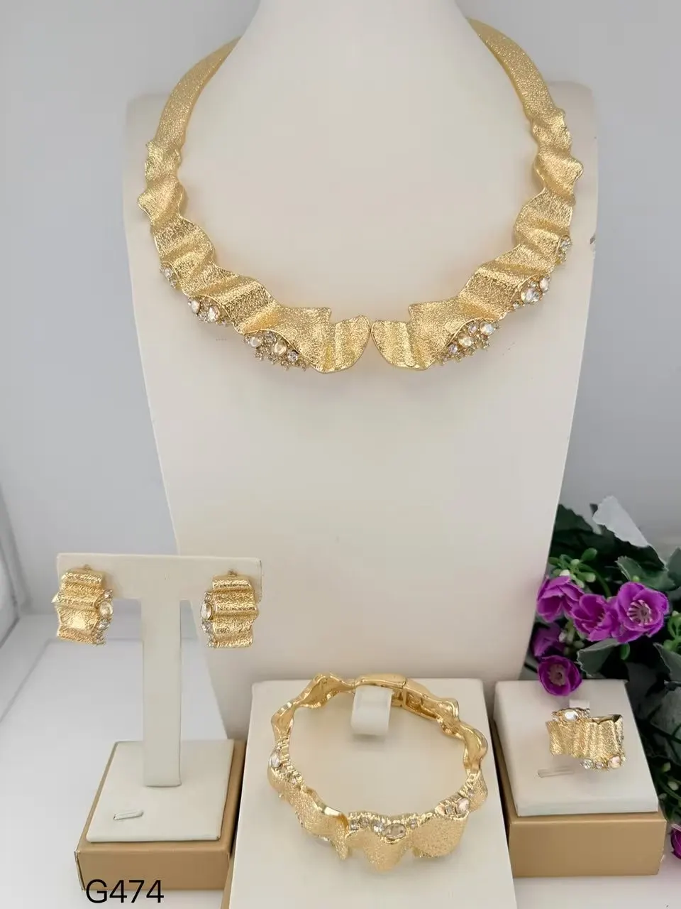 Statement Special Irregular Italian Jewelry set Fashionable Fine llaveros Collar Pulseras pin Pendient tentacles Anillos 4PC Set