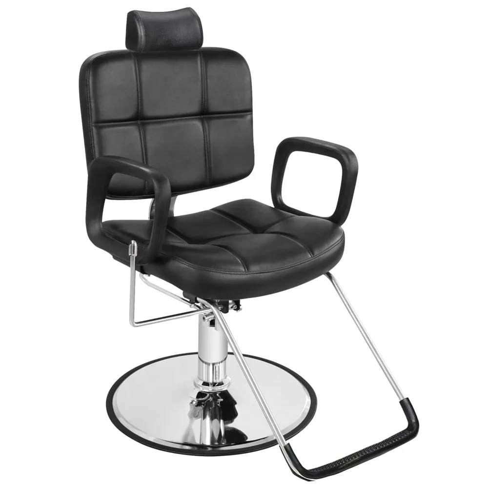 

Reclining Hydraulic Barber Chair Salon Beauty Spa Shampoo Equipment (Black), Customized