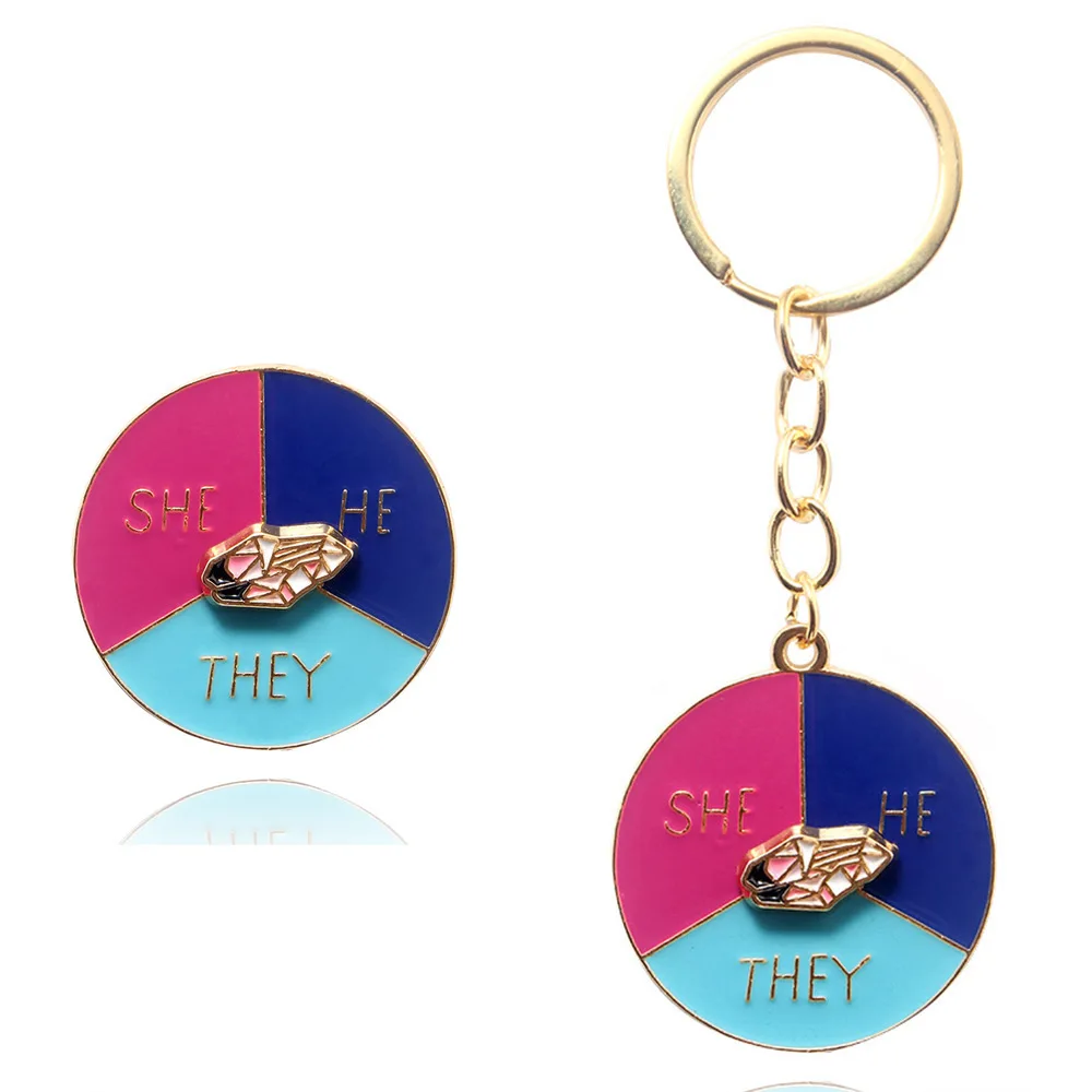 roulette keychain Theory Artist Gift Keychains for Backpack Hats Pins Boards Rainbow Gifts