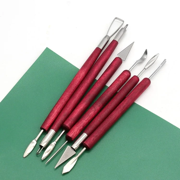 19PCS Clay Tool Cold Potcelain Polymer Clays molds Sculpting Carving Craft Tools for Brush Modeling Ceramics & Pottery Art DIY