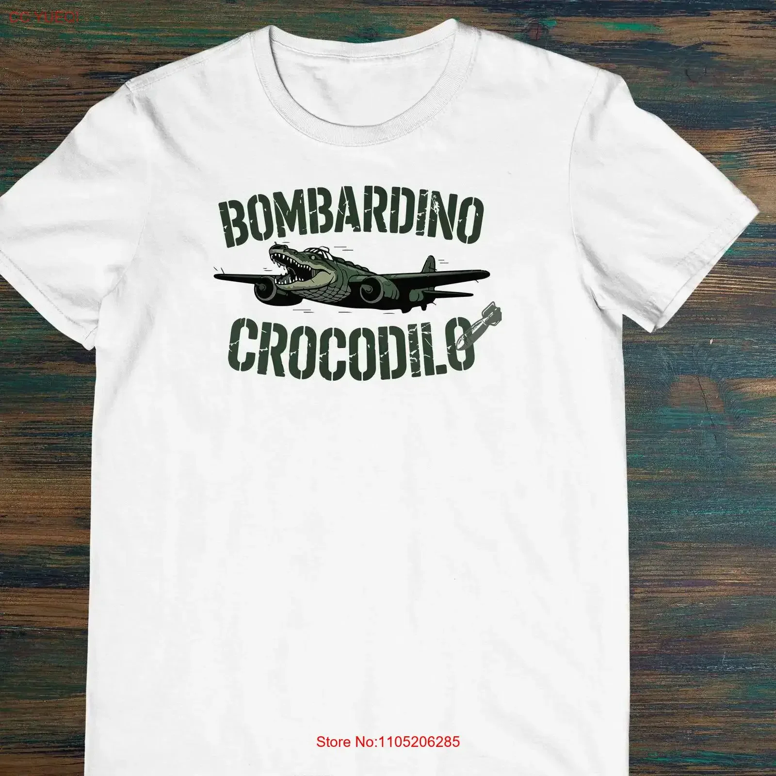 

Bombardino Crocodilo Italian Brainrot Funny Crocodile Cotton T Shirt vintage Washed homme graphic Stylish Versatile