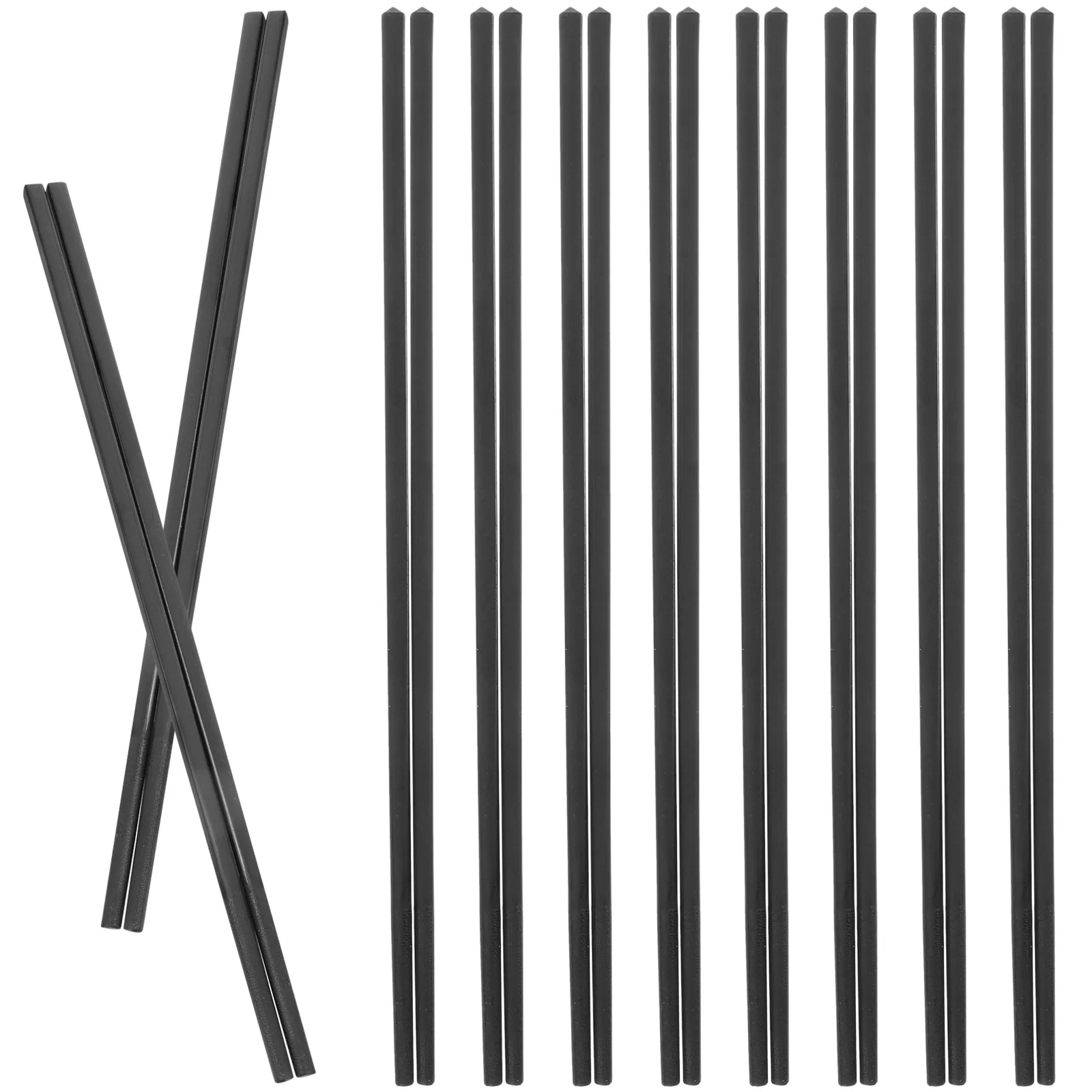 

10 Pairs 24 2cm Anti Slip Alloy Chopsticks Long Japanese Style Easy Clean High Tableware Storage