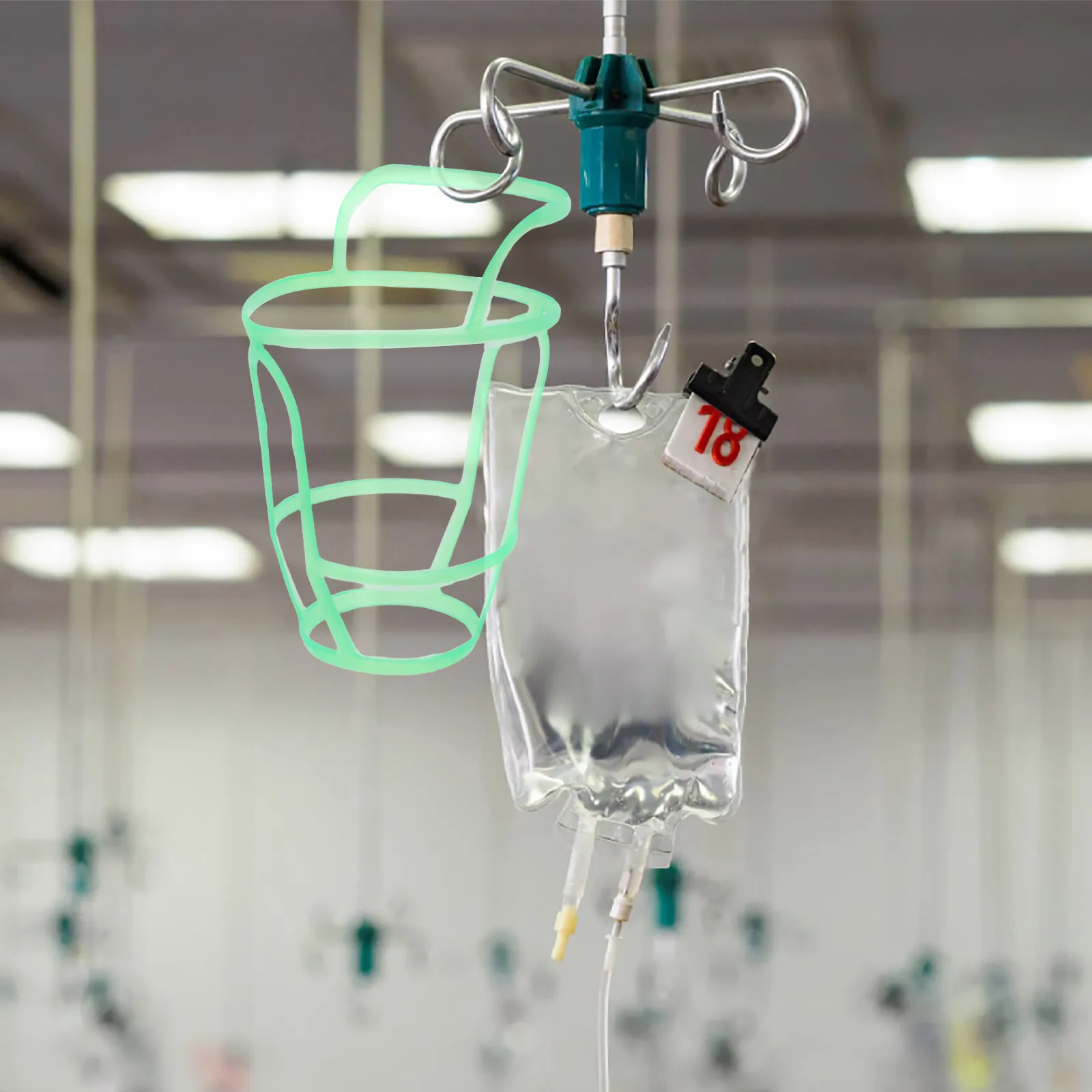 20Pcs Infusion Bottle Net Bag Lightweight Plastic Drip Bottle Holder Reusable Saline Infusion Cover Pole Hanger Cover
