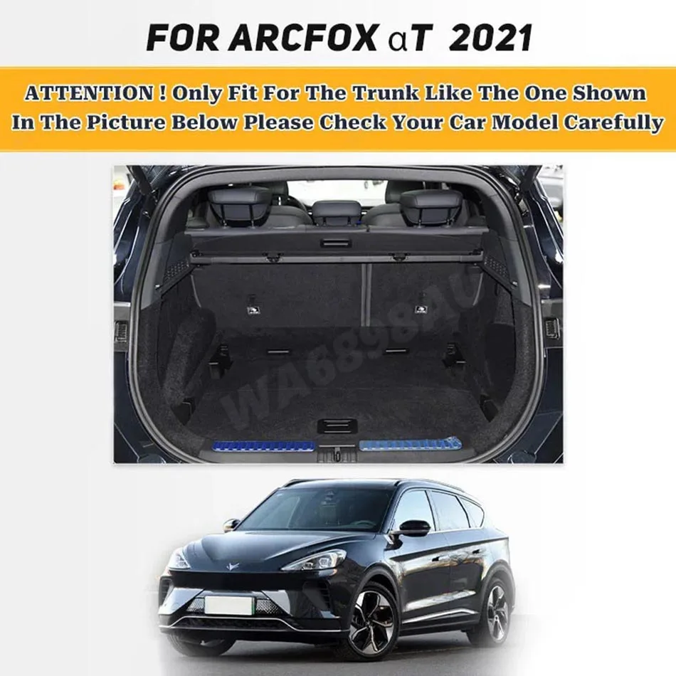 Custom High Quality Car Trunk Mat For ARCFOX αT 2021 Interior Accessories Anti Dirty Carpet Durable Leather Protective pad