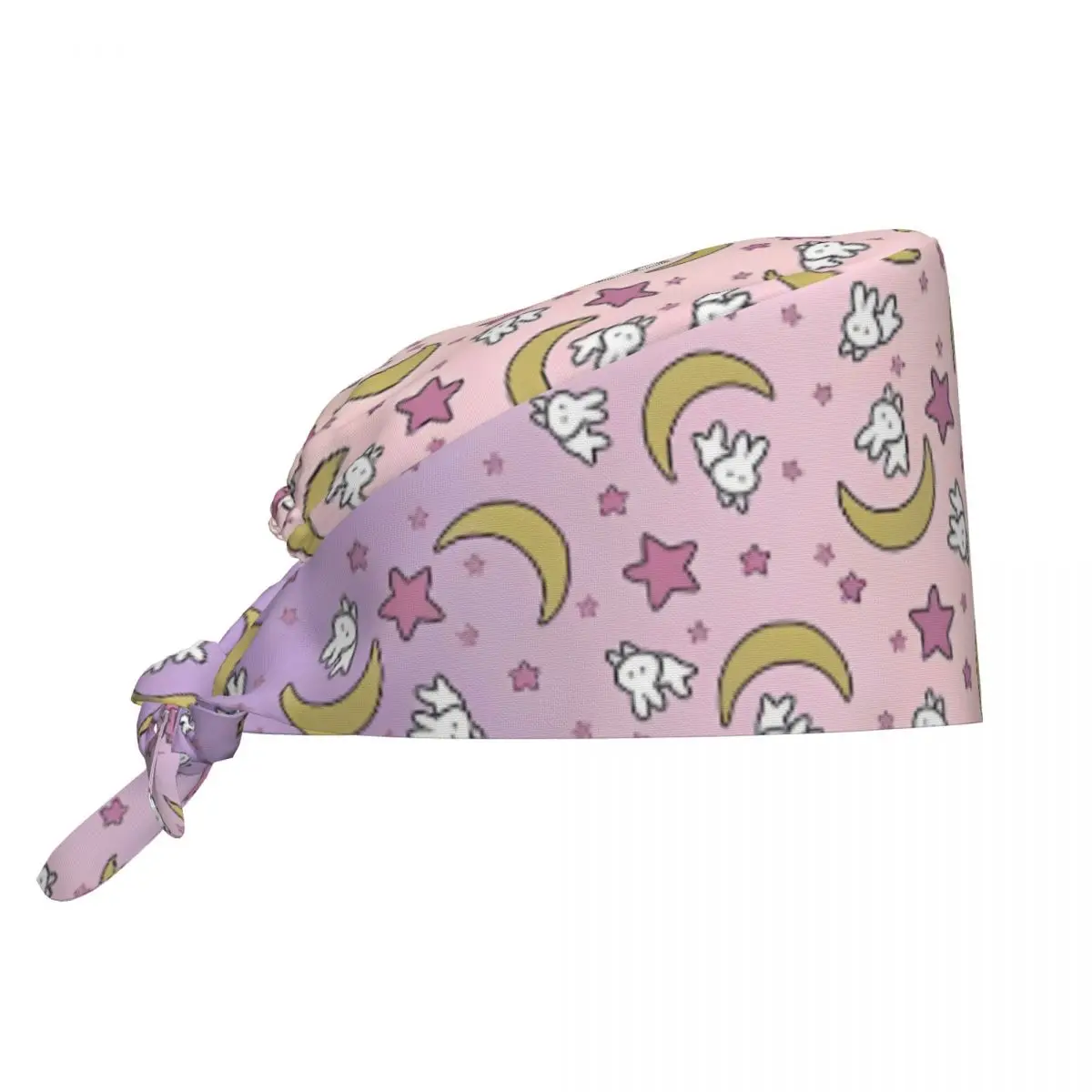 Gorro quirúrgico con diseño de Luna para hombre y mujer, gorros quirúrgicos clásicos Usagi Tsukino, belleza para mascotas, cuidado de mascotas, gorros de trabajo para enfermería