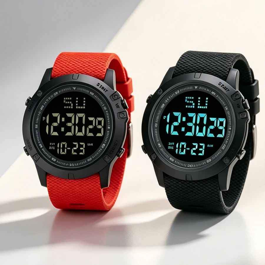 Sport Men's Watch Multifunction Alarm-clock Waterproof Luminous LED Digital Watches Electronic Wristwatch for Man Kids Student