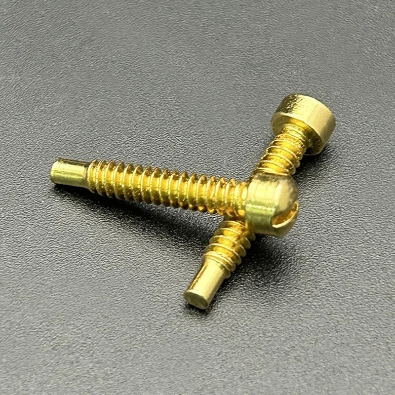 60Pcs/Lot 3x21MM Slotted Screw Polepiece Pole Screws Guitar Pickup Parts Screw Rods 21mm Lenght 3mm Diameter Black/Gold/Chrome