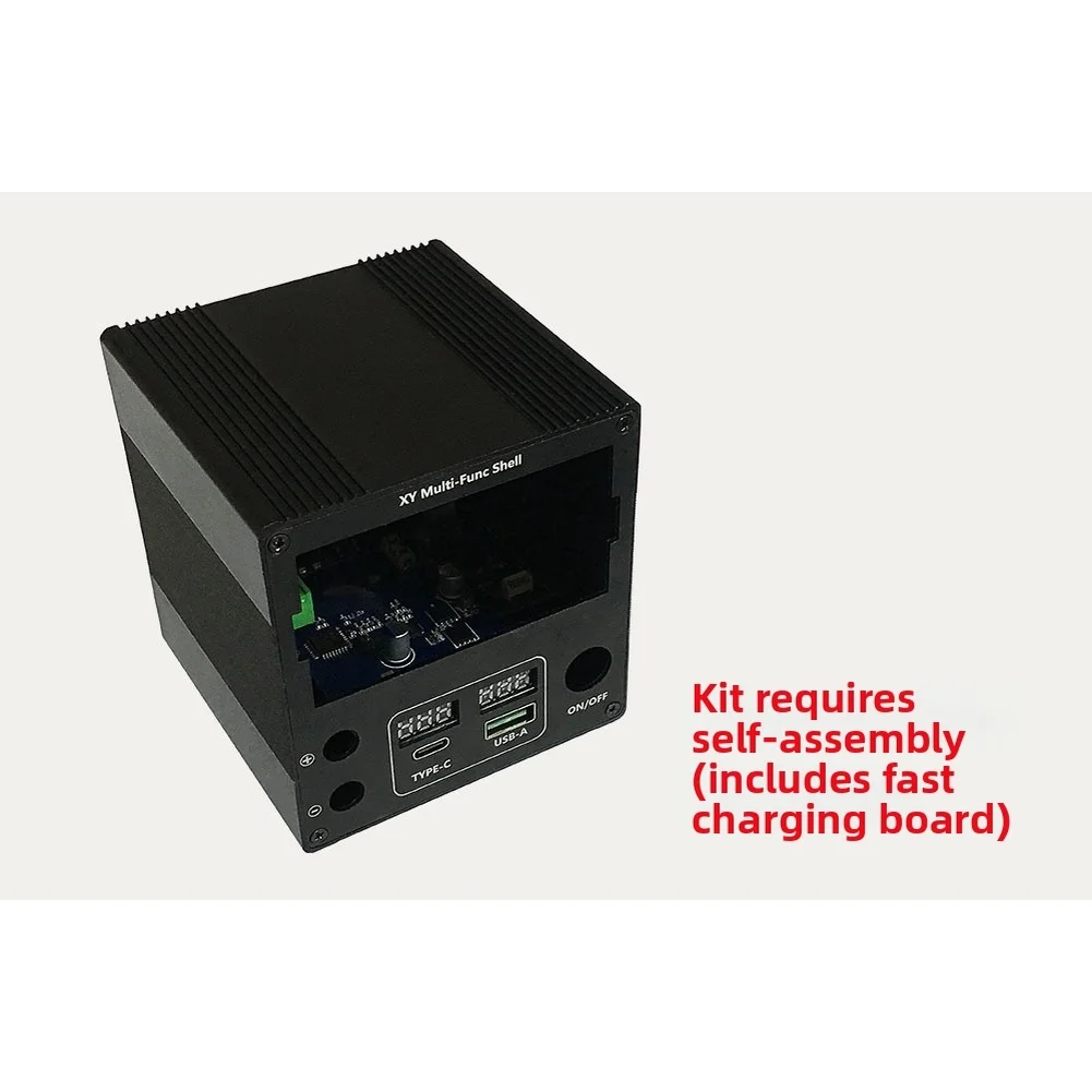 XYS3606 Aluminum CNC Enclosure Kit for DIY Electronics Assembly with PD Fast Charging Protocol 84x83x90mm Dimensions