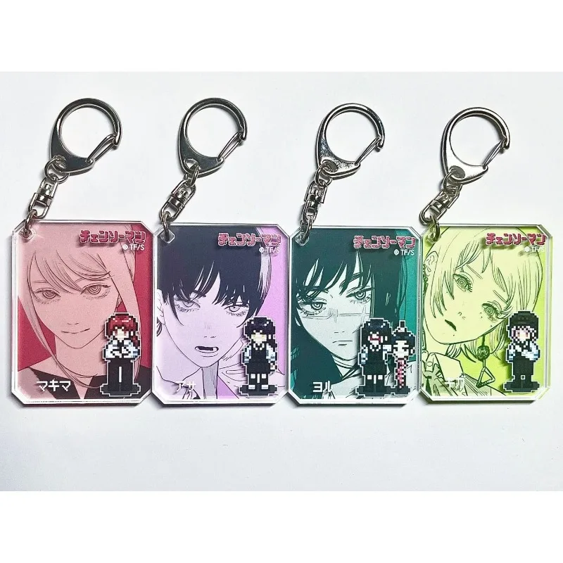 

Anime Chainsaw Man Action Fingure Acrylic Keychain Mitaka Asa Makima Figurine Keyring Bag Latch Phone Ornament Kids Toys Chains