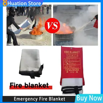 화재 담요 비상 생존 쉘터 보안 텐트 쉘터 소화기 가드 담요, 화재 생존 1m, 1.2m, 1.5m