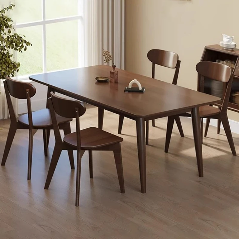 Mesas de comedor extensibles de madera, mesas de comedor minimalistas de acero inoxidable para sala de estar, mesas de comedor, mesas de bar, muebles de comedor.