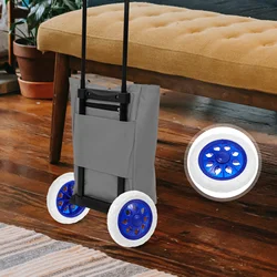 2 Pcs Wagon Wheels Folding Shopping Cart Truck 1600X1600X350CM Grocery Trolley Blue Rolling Replacement