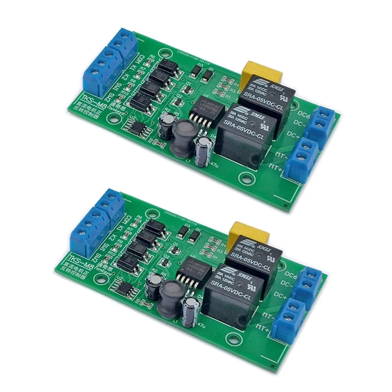 Quente ttkk 2x dc 6v 12v 24v dc controlador de avanço e reverso 20a com driver de relé limite placa de controle de elevação p0