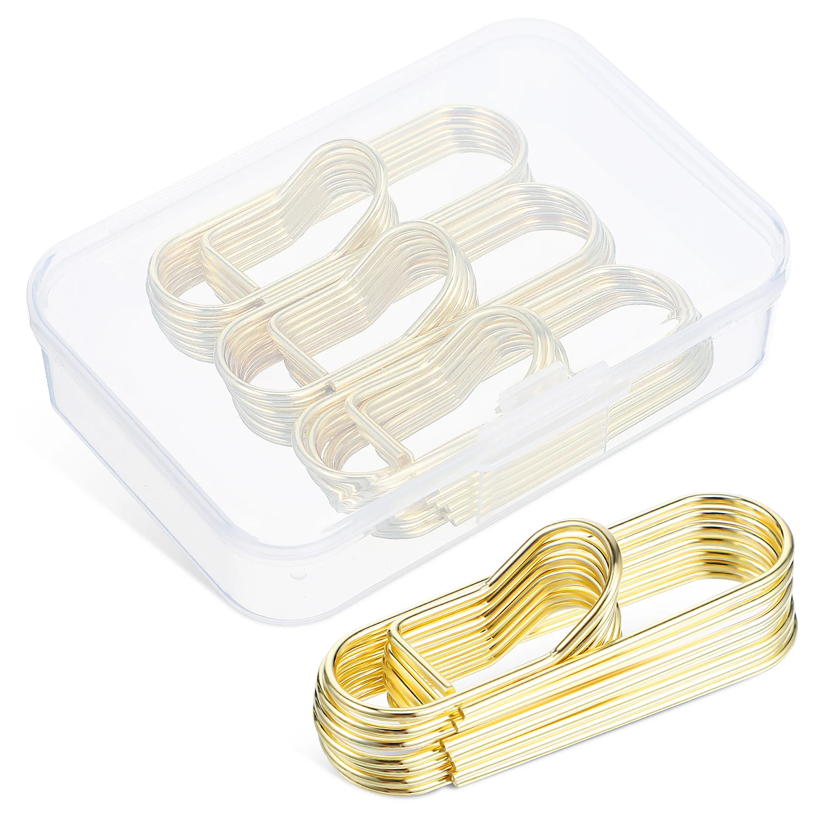 

20 Pcs Metal Pen Clips Holder for Clipboard Notebook Golden Office Supplies Sheet Organizer Paper Clip