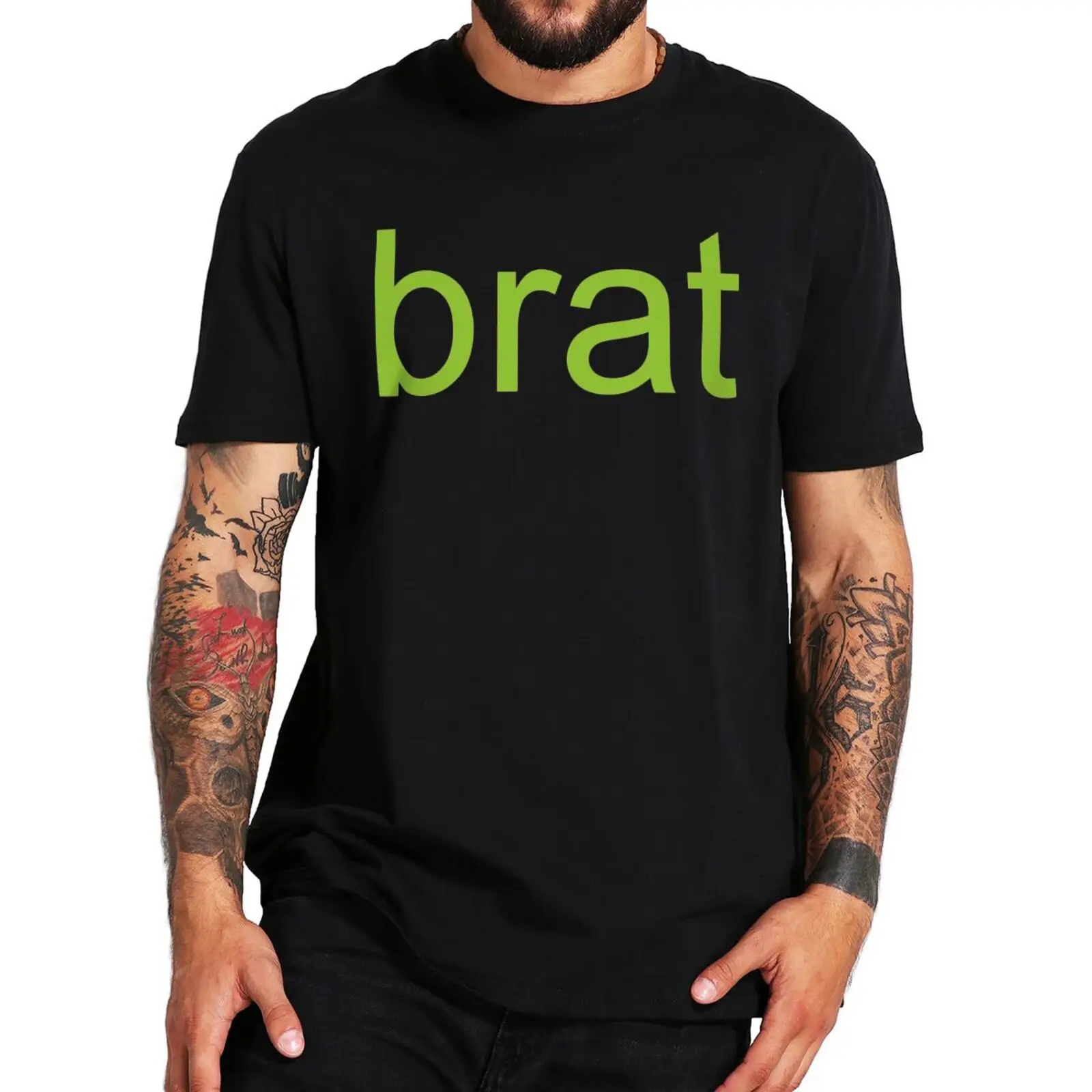 Brat Summer T Shirt Funny Slang Pop Music Fans Y2k Tee Tops 100% Cotton Casual Soft Unisex EU Size T-shirts