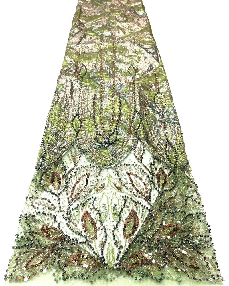 

Роскошные африканские бисерные высококачественные нигерийские блестки с жемчужным кружевом, французский тюль, кружевная ткань для шитья вечерних платьев