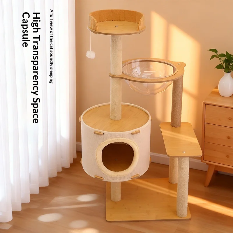 Árbol para gatos Winter Snow Dream con cama y sisal de cáñamo - imagen 5