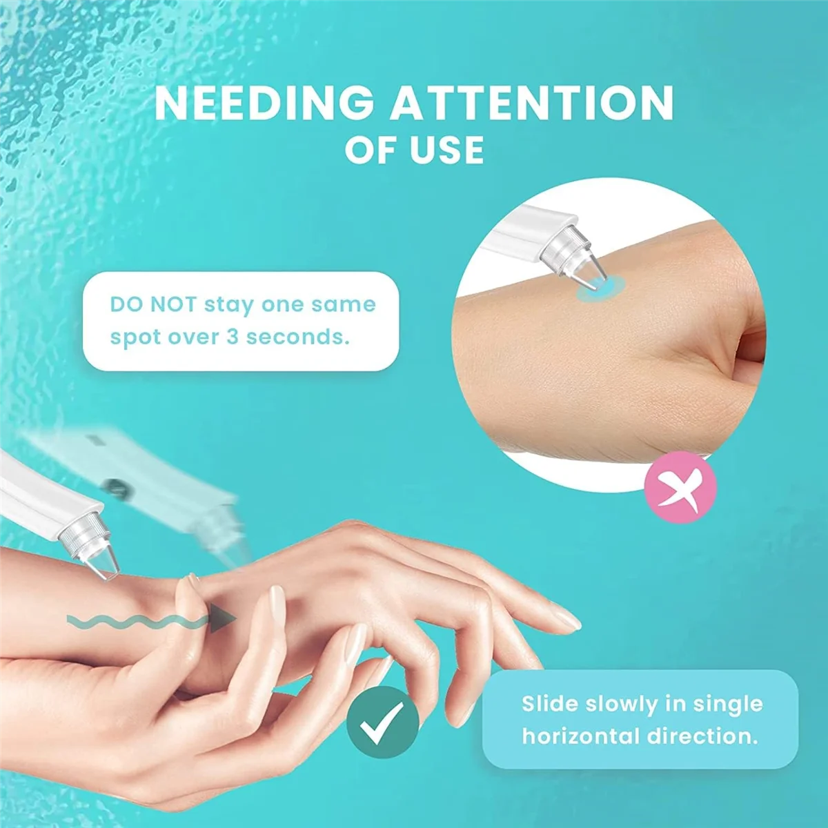 مكنسة كهربائية لإزالة الرؤوس السوداء، 5 قوة شفط، 4 مجسات، مجموعة مكنسة الرؤوس السوداء القابلة لإعادة الشحن عبر USB - منظف المسام #3