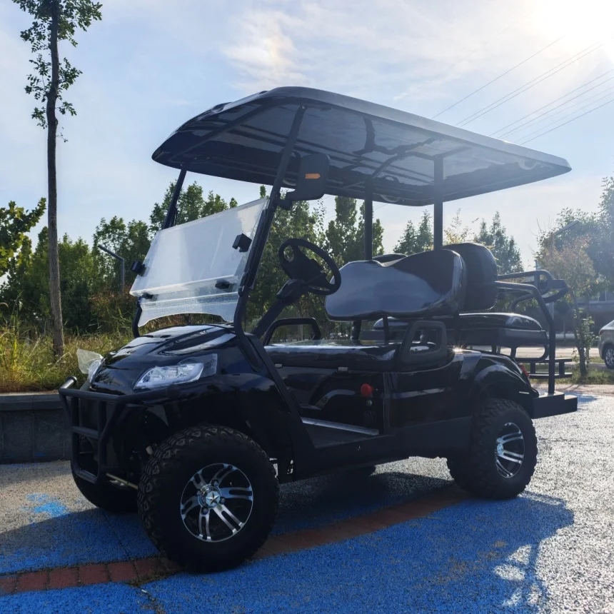 

High Quality New Energy Golf Cart Model C 6 Seat Solar Panels Club Car 48/60/72V Electric Golf Cart Guaranteed Fast Shipping