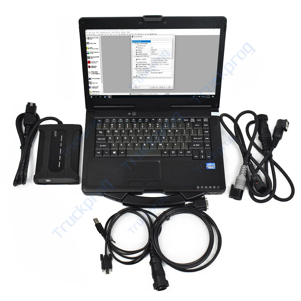 CF53 كمبيوتر محمول Doosan uVIM أداة تشخيصية حفارة رافعة شوكية محرك obd واجهة DDT CARNICS SCR DPF G2 DCU G2 ECU G2 الماسح الضوئي #2