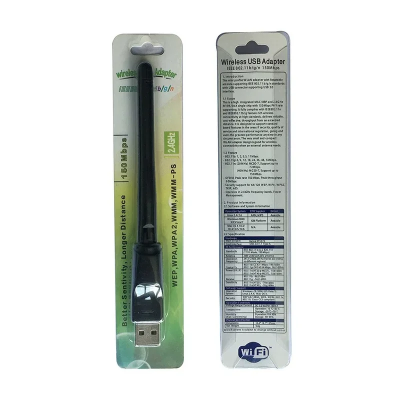 Driver free USB wireless WiFi integrated network card receiver, computer laptop WiFi external transmitter