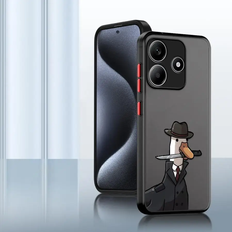 Terug Telefoon Cover Case voor Xiaomi Redmi 14C A1 A2 Plus 10 K40 Pro 9 A4 13C 12C cartoon Kat Eend