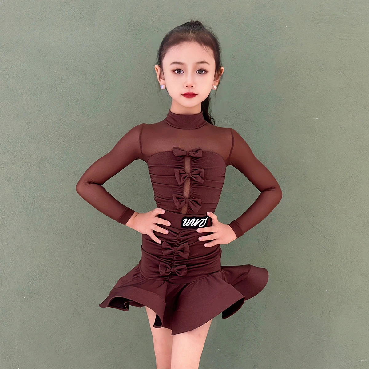 

Cha Cha Samba Tango Latin Dance Dresses Girls Child Salsa Rumba Ballroom Dance Costume Dress Kids Competition Dancing Clothes