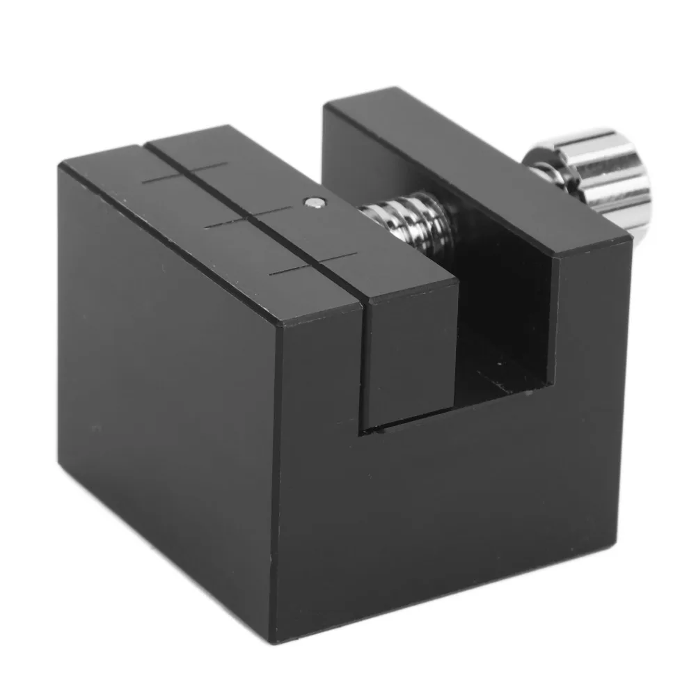 

Adjustable Watch Band Holder Vice Plastic Metal Strong With Slots Watch Band Holding Tool Black ABS Material