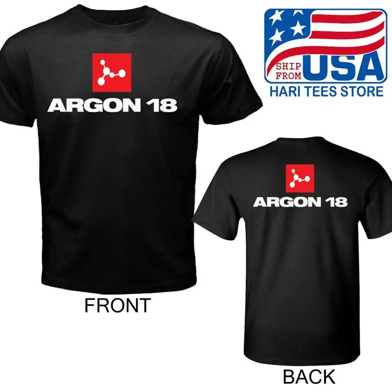 Camiseta negra de bicicleta Argon 18 para hombre talla S a 5XL