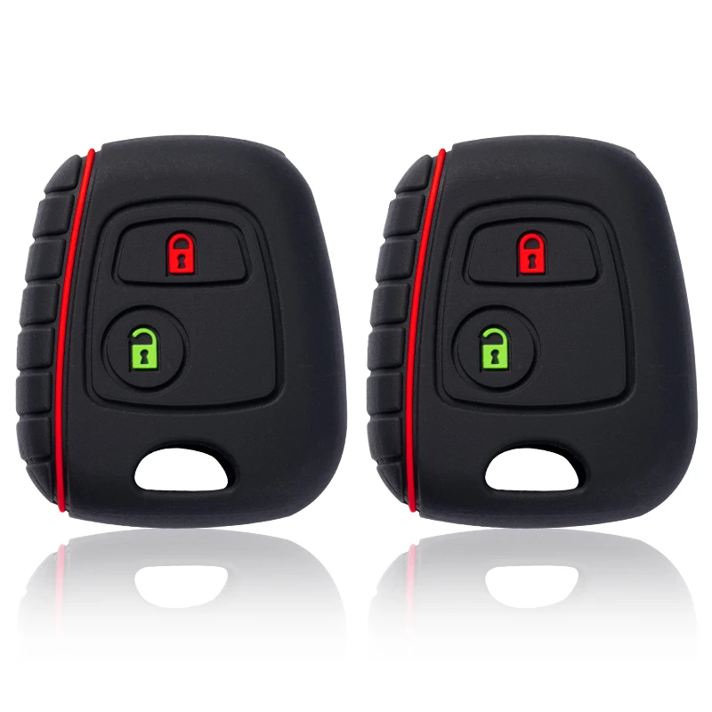 Key Fob Cover Protection For Peugeot 206 107 207 307 2007 406 Partner Keychain Holder For Citroen C3 C1 C2 Berlingo Case Caps