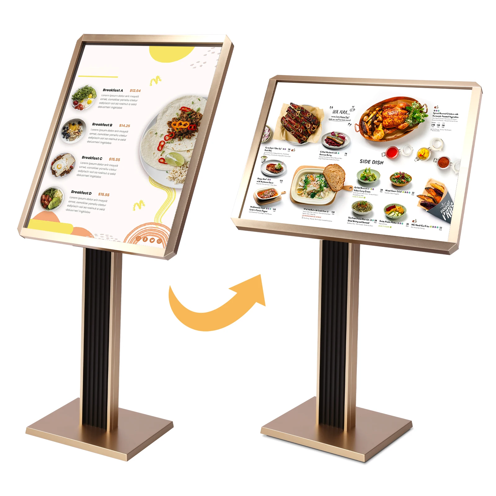 

Pedestal Poster Stand Floor Signage Holder 20x27/24x31.5inch Wooden Message Sign for Mall School Wedding Birthday Party Table ﻿