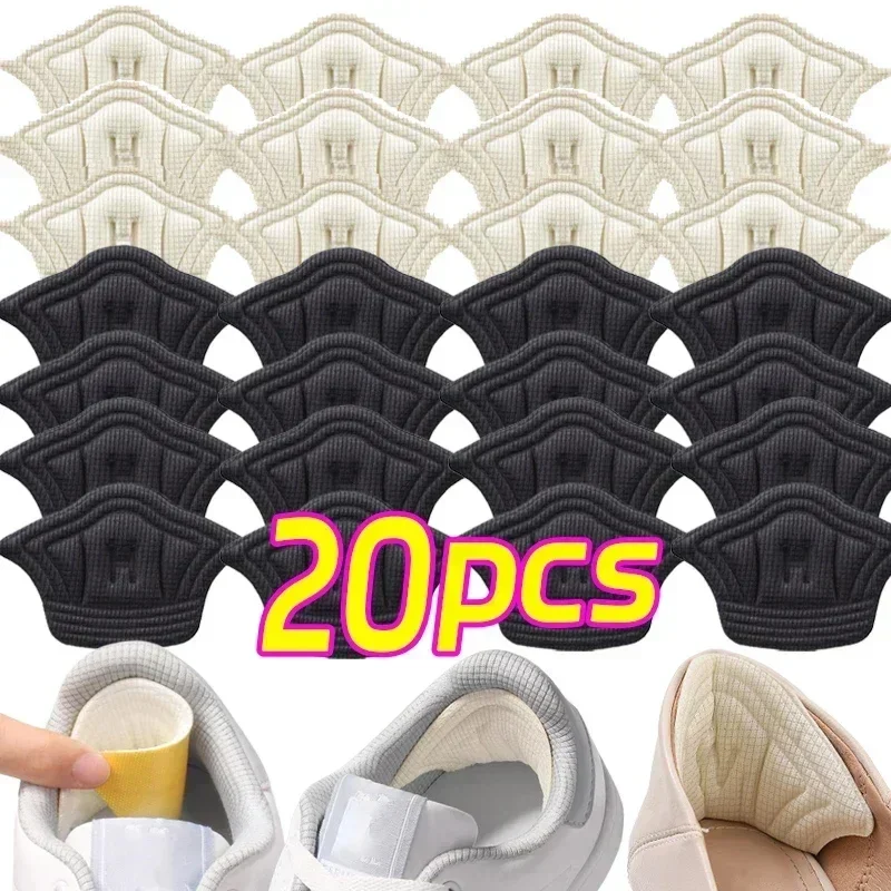 Palmilhas Patch Heel Pads para Sport Shoe, Tamanho Ajustável, Almofada para os Pés, Almofada para Alívio da Dor, Inserir Palmilha, Protetor de Salto Adesivo, 2 Pcs, 20Pcs