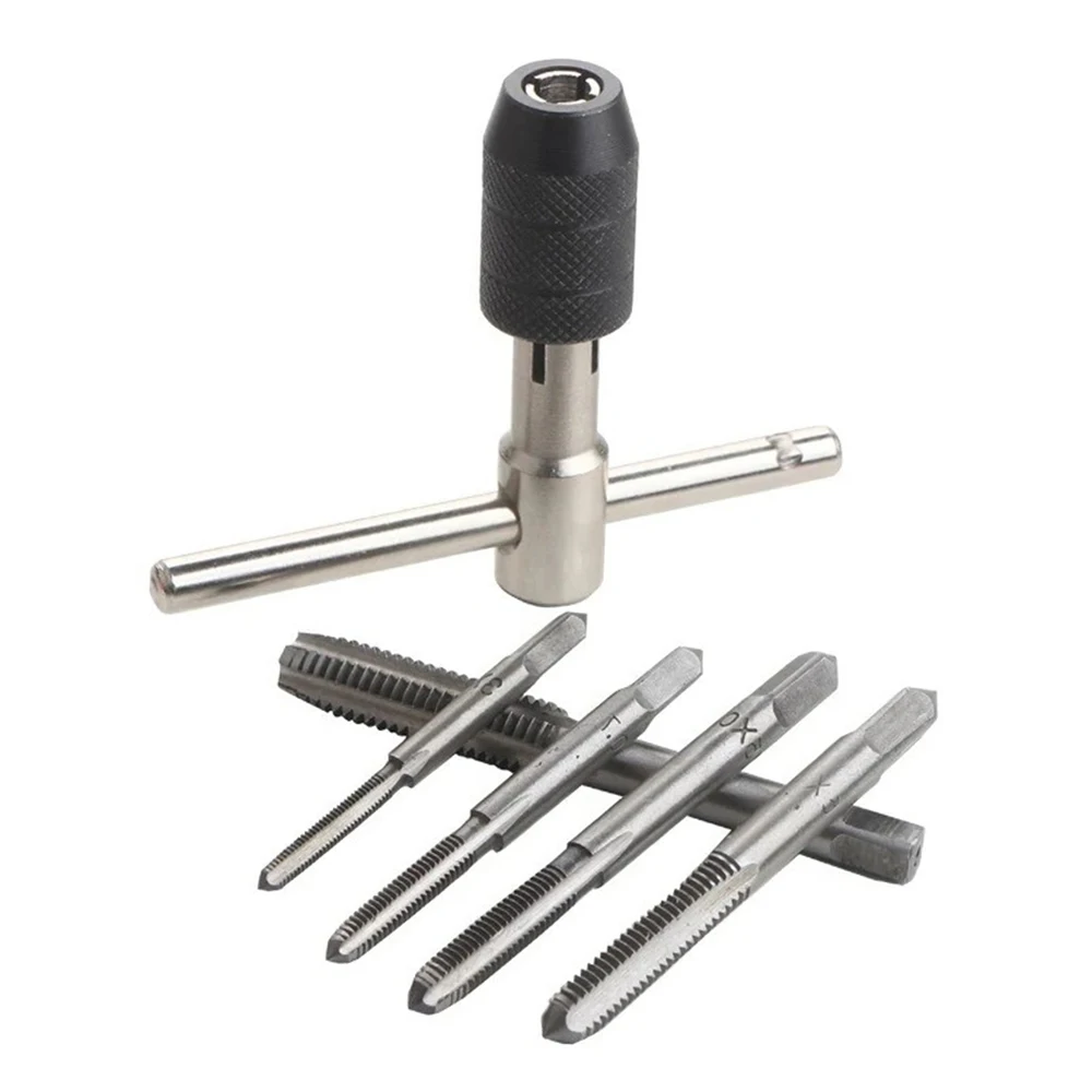 

M3 M4 M5 M6 M8 Tap Drill Tapping Threading Screwdriver Holder Portable T Tap Wrench Hand Tool Thread Metric Plug Taps LK-AA370