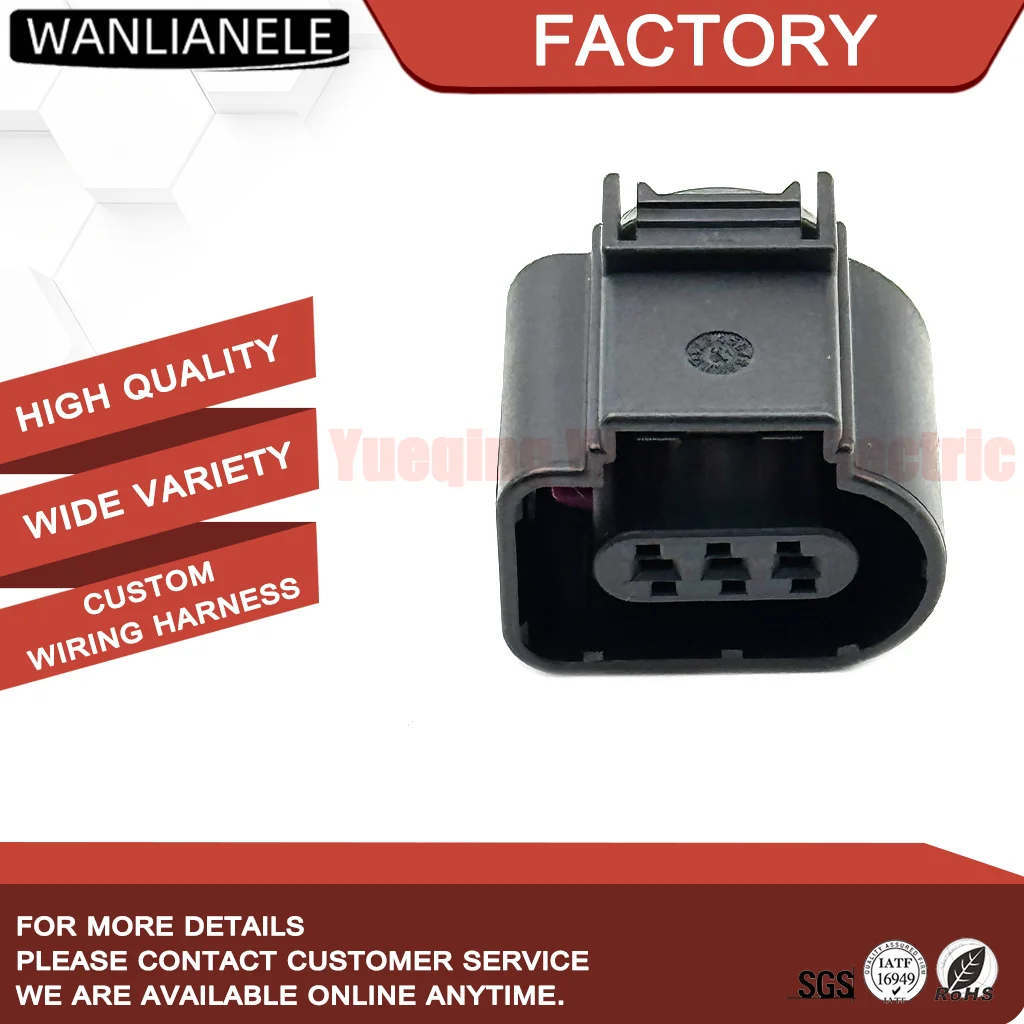Compatible For VW Audi Skoda Seat OE 8K0973703 3 Pin Automotive Connector Replacement Fit For Knock Sensor Oil Level Sensor Diff