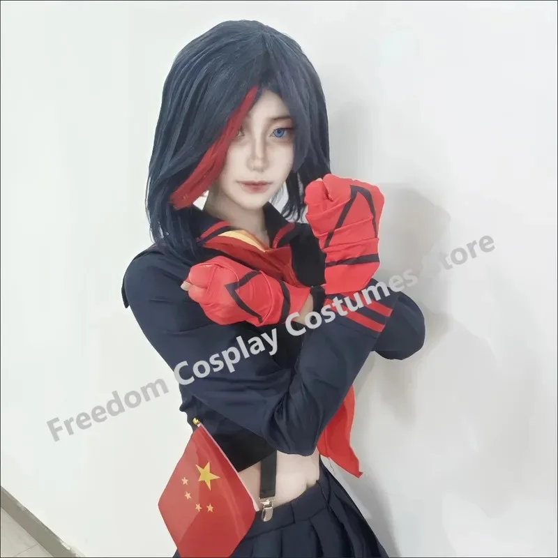 لا قتل ماتوي ريوكو تأثيري حلي شعر مستعار انمي ياباني JK موحدة قميص قصير امرأة مثير Kawaii كرنفال بحار البدلة og;5