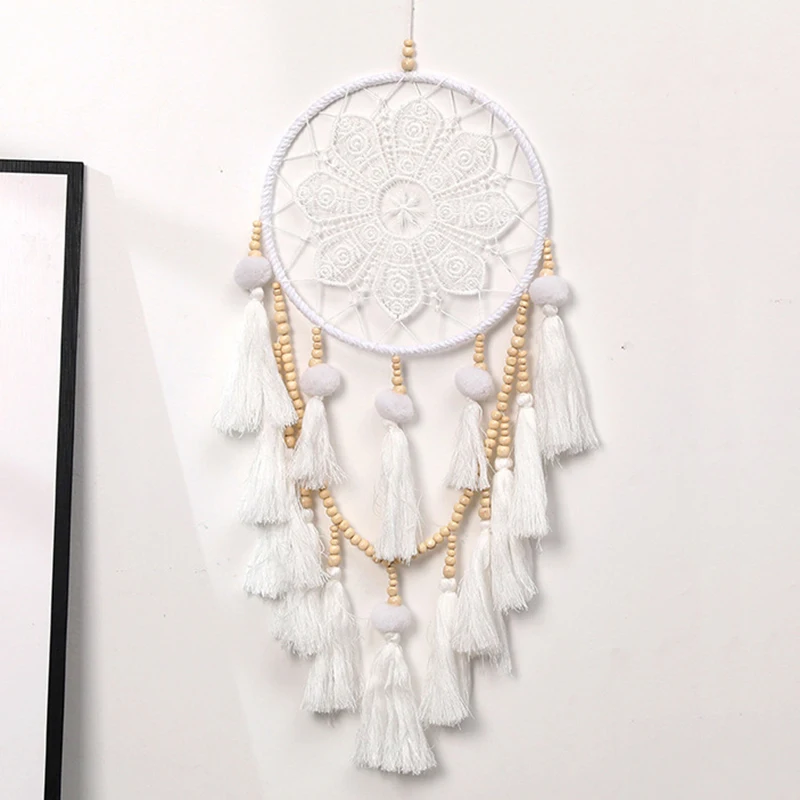 Nordic Tassel Handmade Wind Chimes Dream Catcher Bedroom Living Room Hanging Ornaments Wall Decor Festival Gifts Home Accessory