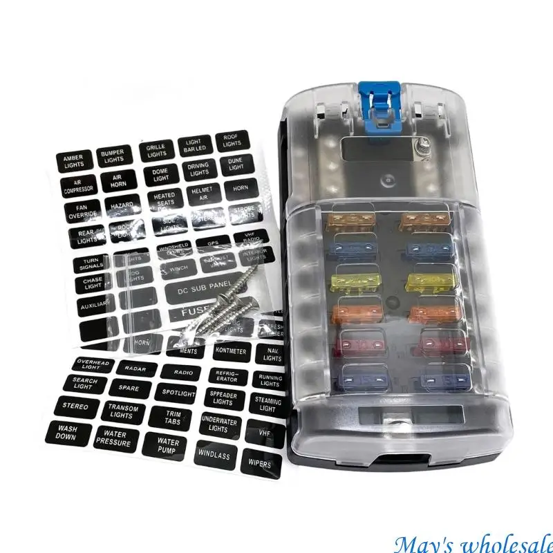 

Многоцелевая 12-линейная панель предохранителей для цепей 12 В 24 В, включая монтажное оборудование Простая настройка 448A