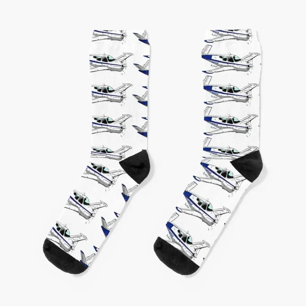 

V tail bonanza N2910B Socks Non-slip Run retro christmas gifts Socks Woman Men's