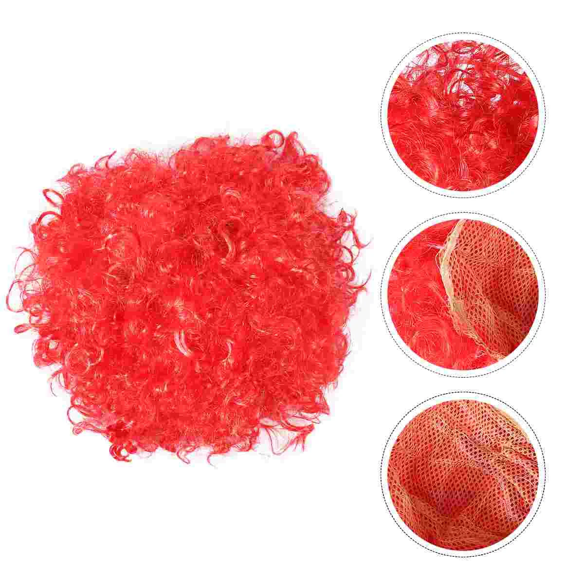 Holiday Fluffy Colored Wigs Funny Multicolor Clown Afro High Temperature Wire Performance