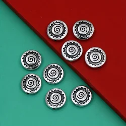 10pcs 12mm Flat Swirl Beads L587