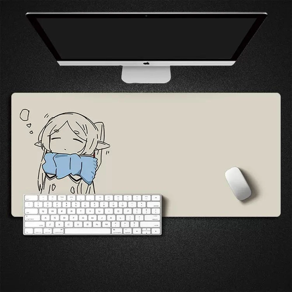 Sketch Comic Girl Pu Leather Mousepad Office Desk Mat Mouse Pad Computer Speed Type Carpet Player Laptop Keyboard Desk Mat