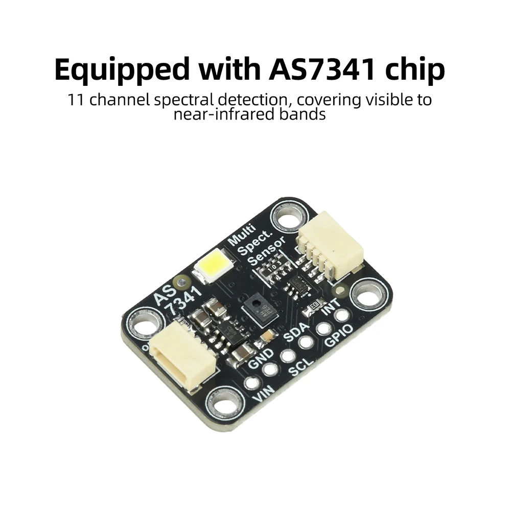 AS7341 Color Spectral Sensor Breakout Module I2C 3.3‑5V Built‑in Optical Filter 11 Channel Spectrum Measurement for Plant Grow