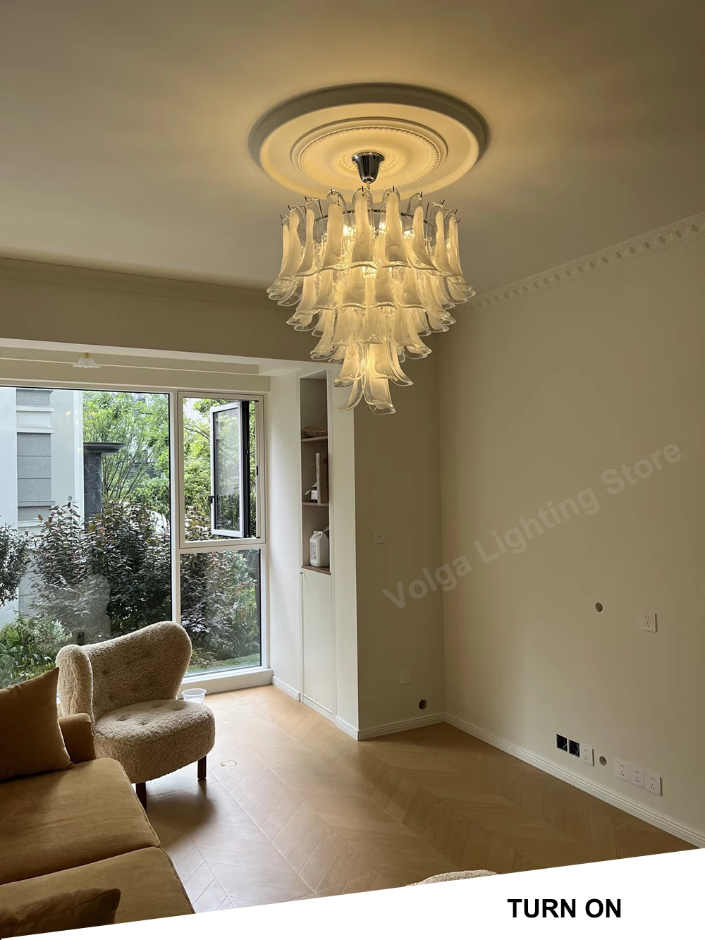 Italian Designer Green Glass Ceiling Pendant Light Home Upgrade Light Fixture Dimmable Amber Hanging Lamp For Living Room Lampa