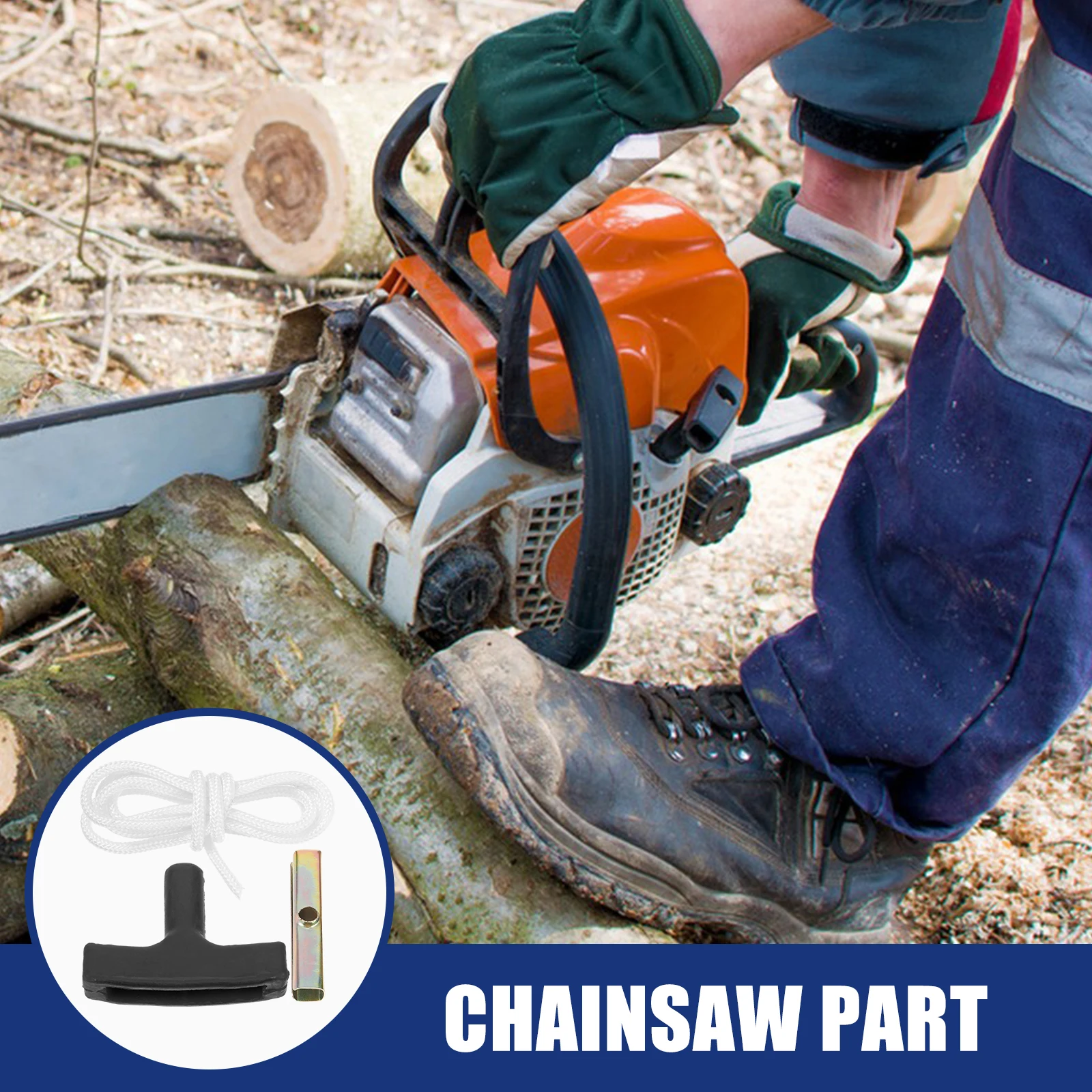 

1 Set Universal Chainsaw Cord Handle Replacement For Oil Ergonomic Installation Durable Starter Pull Handle Gas