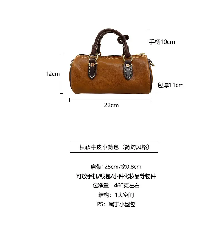Lässige Outdoor-Handtasche für den Alltag, luxuriöse handgefertigte Damenhandtasche aus pflanzlich gegerbtem Rindsleder, modische Designer-Umhängetasche aus echtem Leder für Damen. – Detail 3