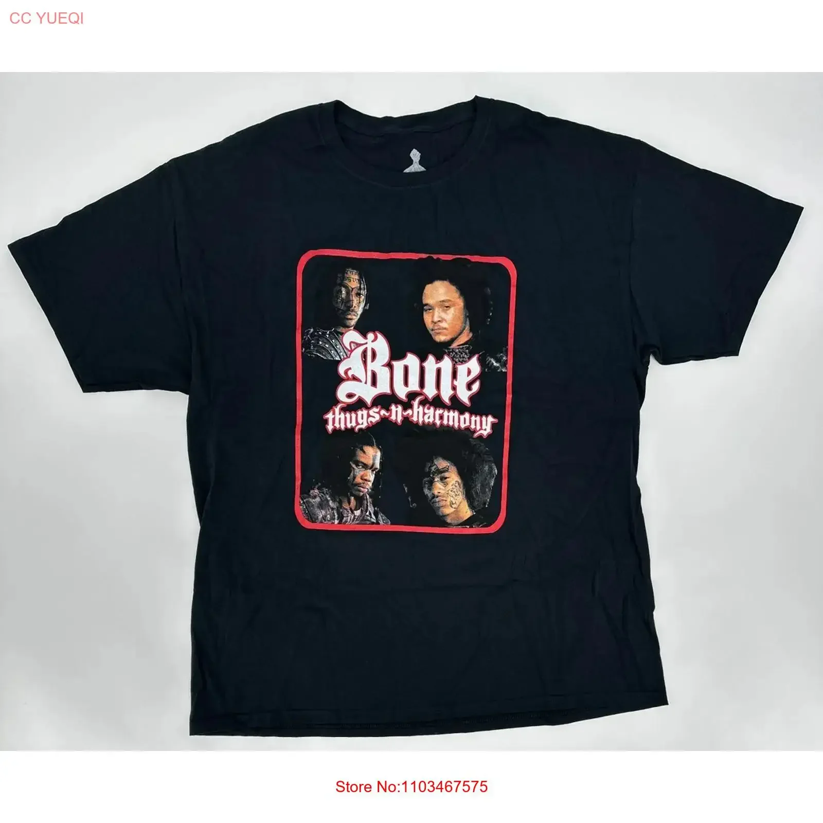 Camiseta Bone Thugs N Harmony Masculina XL Hip Hop Rap Música Oficial Vintage Anos 90 Lavada Confortável Levemente Estilosa Versátil Macia